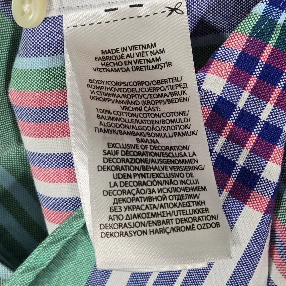 Polo Ralph Lauren Button Down Shirt Mens XL Multi Color Plaid Classic Fit Cotton
